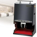 CUTANGELAR Professionelle Schuhputzmaschine – Stau-b Und Wachs, Hochglanzpolitur, Klappbarer Wachsbehälter, Ergonomischer Griff Für Öffentliche Plätze, 11 Kg, Robuste Konstruktion(Black)