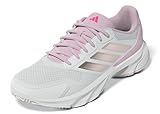 adidas Damen Courtjam Control 3 Tennis Shoes, Cloud White/Silver Metallic/Lucid Pink, 38 2/3 EU