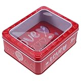Homoyoyo Romantische Valentinstags-blechdose aus Robustem Weißblech Wiederverwendbare Keksdose mit Deckel für Partys Süßigkeitenaufbewahrung und Geschenkverpackung für Besondere Anlässe