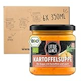 Little Lunch Bio Kartoffelsuppe mit Lauch | Gemüsesuppe | 100% Bio-Qualität | Vegan | Ohne zugesetzten Zucker | Laktosefrei | Keine künstlichen Zusätze | Ohne Geschmacksverstärker | 6 x 350ml