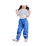Spritumn-Home Kinder-Regenhose, vollständig wasserdichte Überhose für Kinder, dünn, winddicht, atmungsaktiv, reißfest, unisex, Regenhose für Kinder Gr. 122/128 cm, blau