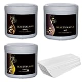 Zuckerpaste Sugaring Beauty Sugar Kennenlern Set + 50 Vliesstreifen GRATIS - zur Haarentfernung - Alle drei Pasten in Größe XXL á 600g - für Intimbereich, Gesicht und Körper