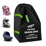 TABKSOLA Transporttasche Kindersitz Flugzeug & Buggy - wasserdichte Multifunktionale Schutzhülle für Kindersitz und Kinderwagen, Reisetasche für Flugreisen & Alltag (Schwarz)