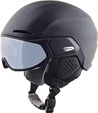 ALPINA ALTO Q-LITE - Sicherer, Stoßabsorbierender & Individuell Anpassbarer Skihelm Mit Kontrastverstärkendem Visier Für Erwachsene, black matt, 51-55 cm