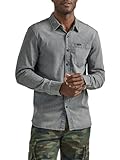 Lee Herren Extreme Motion Allzweck-Arbeitshemd, langärmelig, Grauer Denim, L