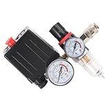 Luftkompressor Druckschalter mit integriertem Manometer & Wasserabscheidern Druckregelventile für Kompressoren Automatische Abschaltung Druckschalter