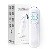 ThermoQuick 4-in-1 Medizinisches Stirnthermometer kontaktlos für Babys, Kinder und Erwachsene, infrarot-fieberthermometer stirn mit sofortige und genaue Ablesung in nur 1s, Fieberalarm, LED Anzeige