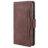 HualuBro Handyhülle für HTC U23 Pro Hülle Leder, Flip Case Cover Stoßfest Klapphülle Handytasche LederHülle Schutzhülle für HTC U23 Pro 5G Tasche (Braun)