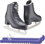 Jackson Ultima Black Figure Schlittschuhe für Jungen / Größe: Junior 3 Bundle mit Skate Guards