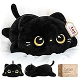 Mewaii Süßes Katze Plüschtiere Kawaii Plüschkissen Schwarze Katze Stofftiere Katzen Kuscheltier Matschige Plüschtiere für Boys & Girls