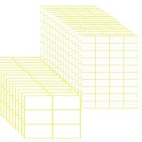 Meekye 600 Stück 38 x 19 mm Etiketten Selbstklebend und 90 Stück 50 x 100 mm Aufkleber zum Beschriften, Universal Klebeetiketten zum Preisschilder, Adress, Tiefkühl Büro Küche und Marmelade Etiketten