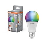 OSRAM SMART+ RGBW, E27 LED-Lampe mit Matter over Wifi, speziell entwickelt für ALEXA - einfache Einrichtung per Klick, 100W-Ersatz, warmweiß bis kaltweiß(2700-6500K), 16 Mio RGB Farben, 1er-Pack