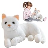 Realistische Katze Stofftier,Simulation Katze Plüschpuppe Spielzeug - Kätzchen, 30,5 cm, Plüsch-Katze, gefüllte Puppe, weich, Dekokissen, Dekoration, Festival-Geschenke