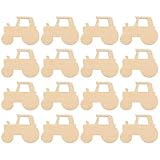 Milisten Holzplatten 40 Stück Bastelrohlinge für Selbstgemacht Holzautos und Traktoren Bastelset für Jungen und Mädchen zum Bemalen und Basteln