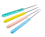 ZLKSKER (4er Pack) Leder Nähahle mit Kunststoffgriff, Perlenahle Reparaturwerkzeug