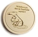 Schneidebrettchen mit Spruch//Holzbrettchen Ratte mit Spruch