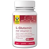 Raab Vitalfood L-Glutamin mit natürlichem Vitamin C aus Acerola; 100 Kapseln, vegan, glutenfrei, hergestellt