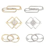 NUOBESTY 1 Satz Anti- -Schnalle Stecknadeln Keuchen Für Foulard Distel Goldene Brosche One Piece Kleidung Bescherung Rocknadel Strickjacke Sicherheitsnadel Strasssteine Silver 6st