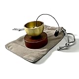 Holz Meditations Klangschalen für Yoga Übungen mit beruhigendem Klang, verstärkende Entspannung, Fokussierung, einfache Hakeninstallation, Holz Windspiele