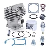 XUZHEOUZPJ Ersatzteile 44,7mm Big Bore Zylinderkolbensatz Passend for 026 MS260 026PRO W Dichtungssatz Öldichtungssatz Nadellager Dekompression