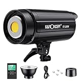 K&F CONCEPT 150W LED Studioblitz, Dimmbares Blitzlicht mit 2,4GHz Kabellos System，LCD Bildschirmund und Fernbedienung,CRI 95 +，TLCI 95 +，R9 90 5600K LED Video Licht für Video Foto Porträtaufnahmen