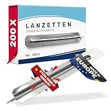 Sterile lanzetten stechhilfe 200 Stück – blutlanzetten einzeln verpackt - lanzetten blutzucker, milien entferner & milienmesser, pickel nadel, lanzette | hygienisch & sicher