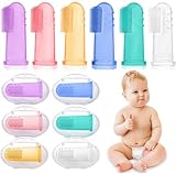 HBselect 6 Stück Baby Finger-Zahnbürste Baby Tongue Cleaner Zahnpflege Silikon Mundpflege mit Aufbewahrungsbox Zähneputzen Massage für Mundhöhle 0-24 Monate
