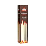 KaminoFlam Streichhölzer lang - Grill Kamin Hölzer 20cm - Lange Zündhölzer für Kaminfeuer, Grill, Ofen & Grillkamin - 50 Kaminhölzer