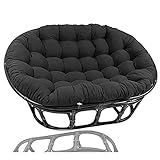Doppel Papasansessel Kissen,Polster für Papasansessel,Hängesessel Kissen,Auflage,Wasserdichtes Schaukelstuhlkissen,Ersatzpolster Papasan,(Keine Stühle)Weiß,170x120cm(Size:170x120cm,Color:Schwarz)