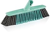 Leifheit Parkett Besen Xtra Clean 30 cm mit X-Borsten, Kehrbesen mit Borsten aus weichem Naturhaar, Besen mit schräger Stielanbindung, Besenkopf ohne Stiel, Kehrer mit Click-System
