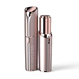 Finishing Touch Flawless Gesichtshaarentferner der neuen Generation. Schmerzfreie Haarentfernung für empfindliche Haut mit hypoallergen 18-karätigen vergoldeten Scherkopf - inkl. Batterie, Blush
