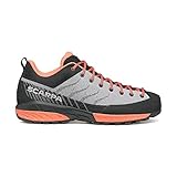 Scarpa W Mescalito Planet Grau-Rot - Atmungsaktiver Leichter Damen Zustiegsschuh, Größe EU 37.5 - Farbe LightGray - Cora