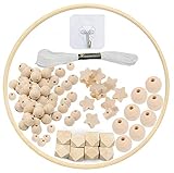 DIY Holz Mobilen Rahmen Windspiel Bettglocke Kit, Natürliche Handwerk Holzperlen Wind Glockenspiel, Baby Mobile Glocke Kit Handgemacht Spielzeug, Zimmer Wohnkultur Dekor Geschenk für Kinder