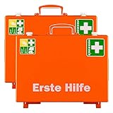 SÖHNGEN BIGPACK 2 x Erste-Hilfe-Koffer MT, mit Wandhalterung, orange, DIN 13169 aus Kunststoff, Art.-Nr. 301155
