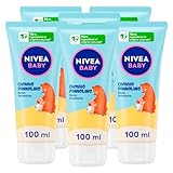Nivea Baby Schutzpaste für Windelwechsel, hypoallergene Formel mit Zinkoxid mit beruhigender und beruhigender Wirkung gegen Rötungen, 0% Alkohol, Parabene, Farbstoffe – 6 Flaschen à 100 ml