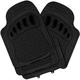 WOLTU Universal Auto Fußmatten Gummimatten Zuschneidbar Schwarz
