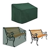 Schutzhülle für Gartenbank Abdeckung Bank Abdeckplane Wasserdicht - 2 Sitzer Bankabdeckung Gartenbankabdeckung Wasserdicht, Winddicht, UV-Beständig 210D Polyester Oxford Gewebe, 134 x 66 x 89cm (Grün)
