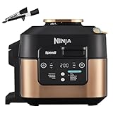 Ninja Speedi Multikocher, 5,7L, 10-in-1 Multicooker, Airfryer Heißluftfritteuse, Slow Cooker Langsamkochen, Grillen, Backen, Schwarz & Kupfer ON400EUCP