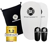 SPORTIVONETIC® High Performance Schienbeinschoner Anpassbar für Fußball, Erwachsene & Kinder, Damen & Herren, Fussball - Football, Shin Guards, Shin Pads, extra klein, dünn, Mini mit Beutel