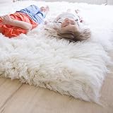 Steffensmeier Flokati Teppich Flokati 4000 | Wolle, Natur, Größe: 70x140 cm Original aus Griechenland, Wohnzimmerteppich, Schlafzimmerteppich