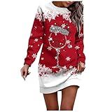 TYUIOP Strickkleider Christmas Dress Women Winterkleidung Damen elegant festliches Oberteil Damen Kleid Weihnachten Damen festlich große größen Strickkleid Damen lang weihnachtskleid enges