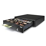 Safescan LD-4141 Light-Duty Kassenschublade mit 4 Fächern für Banknoten und 8 für Münzen - Kassenlade mit RJ-12 Anschluss (z.B. Registrierkasse) - Zuverlässige Kassenschublade von 41 x 41,5 x 11,5 cm