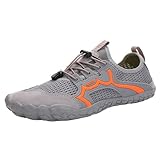 Turnschuhe Sommer Wasserschuhe Herren und Damen Schnell Trocknend Schuhe Wandern Schwimmen Tauchen Schuhe Tracing Schuhe Elastische Streifen Mode Weiß Schuhe Herren, grau, 5 UK 3X-Narrow