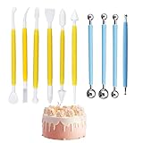 BDHYYM 12 Stück Fondant Modellierwerkzeug für die Fondant Herstellung,Fondant Werkzeuge Ausstecher, Tortendekoration, Fondant Herstellung, Ton Keramik Bildhauerei