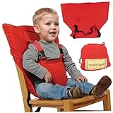 Reisestuhl 19.69x18.11x14.96 Faltbarer Soft Polyester Haken auf Hochstuhl tragbare Hochstuhl für Reisesicherheit und waschbarer Haken auf Hochstuhl für Babykind, Haken auf Hochstuhl