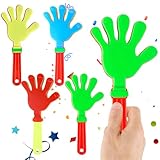Piriuuo 4 Stück Handklöppel, Krachmacher Handklatscher Kunststoff Handklöppel Händeklatschen Spielzeug, Hand Klöppel Geräuschmacher Requisiten Verschiedene Händeklatschen für Konzert Party Zubehör