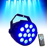 LED Par Scheinwerfer mit Fernbedienung Bühnenbeleuchtung DMX512 RGBW Lichteffekt Partylicht mit Fernbedienung für Show Bar DJ KTV Disco Geburtstag Party Halloween