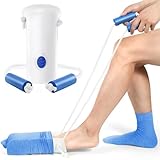 Kekoy 11,4cm Große Sockenanziehhilfe, Einfacher zu verwenden als Dreifingersocken, Strumpfanzieher Anziehhilfe für Socken und Strümpfe Nach Hüftoperation, Sockenanzieher für Senioren(1 Stück weiß)