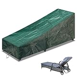 RICHIE Abdeckung für Sonnenliegen, Outdoor Gartenliege, 220 * 80 * 35/55cm, Abdeckung Gartenmöbel für Liegestuhl, Wasserdicht, Winddicht, UV-Schutz, Rattan, Terrasse