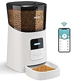 WOPET Futterautomat Katze 6L Futterspender für Katze und Hund WiFi Automatischer Futterautomat mit Timer und Ton Aufnahmefunktion,1-15 Mahlzeiten pro Tag & 10s Voice Recorder